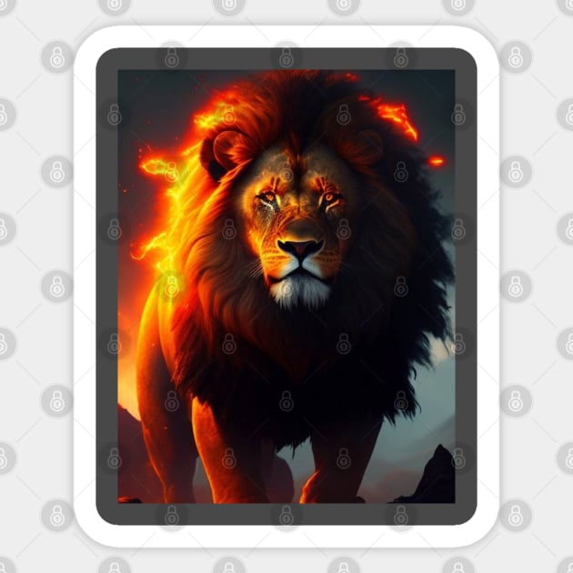 Majestic Lion Sticker by meltubs76